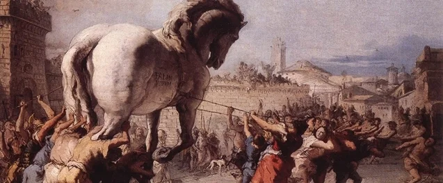 The Trojan Horse by Tiepolo